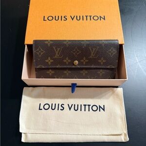 Louis Vuitton Monogram Wallet in Brown and Gold